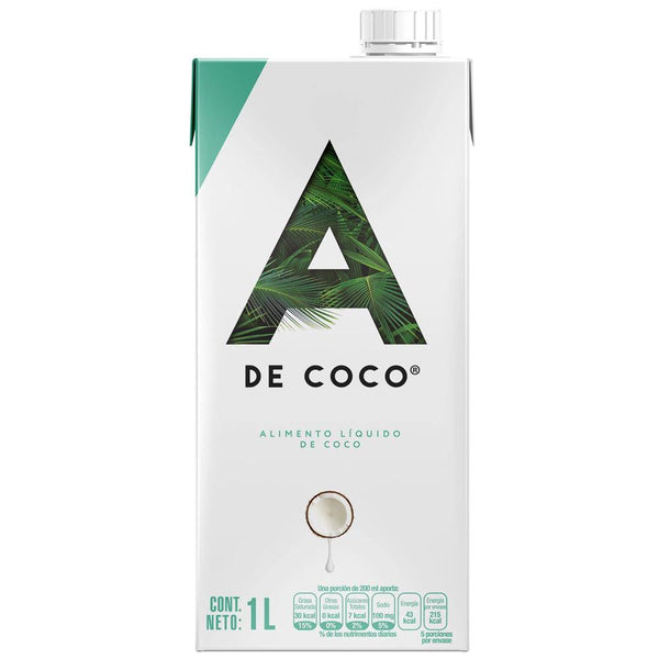 A de Coco Leche de Coco Natural 1 Litro - MercaViva Mercado
