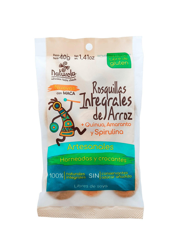 Rosquillas integrales de quinua, amaranto y spirulina 40 gr - MercaViva Medellín